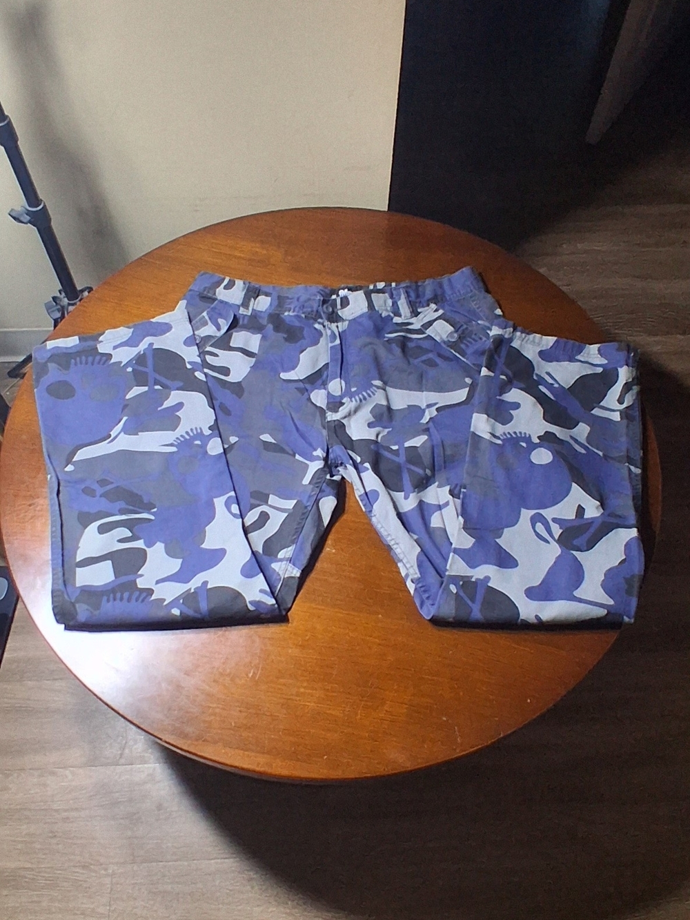 Men's Blue Camo Casual Pants - Stylish Everyday Wear